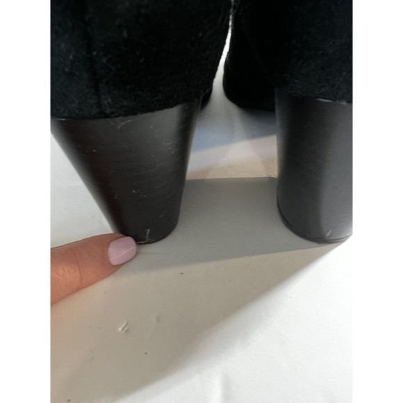 Vionic Comfort Bootie Jessie Size 9.5 Black Suede Leather Orthotic  Side Zip - Picture 9 of 10